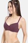Rosaline Padded Wired Medium Coverage T-Shirt Bra - Winter Bloom — thumbnail 3